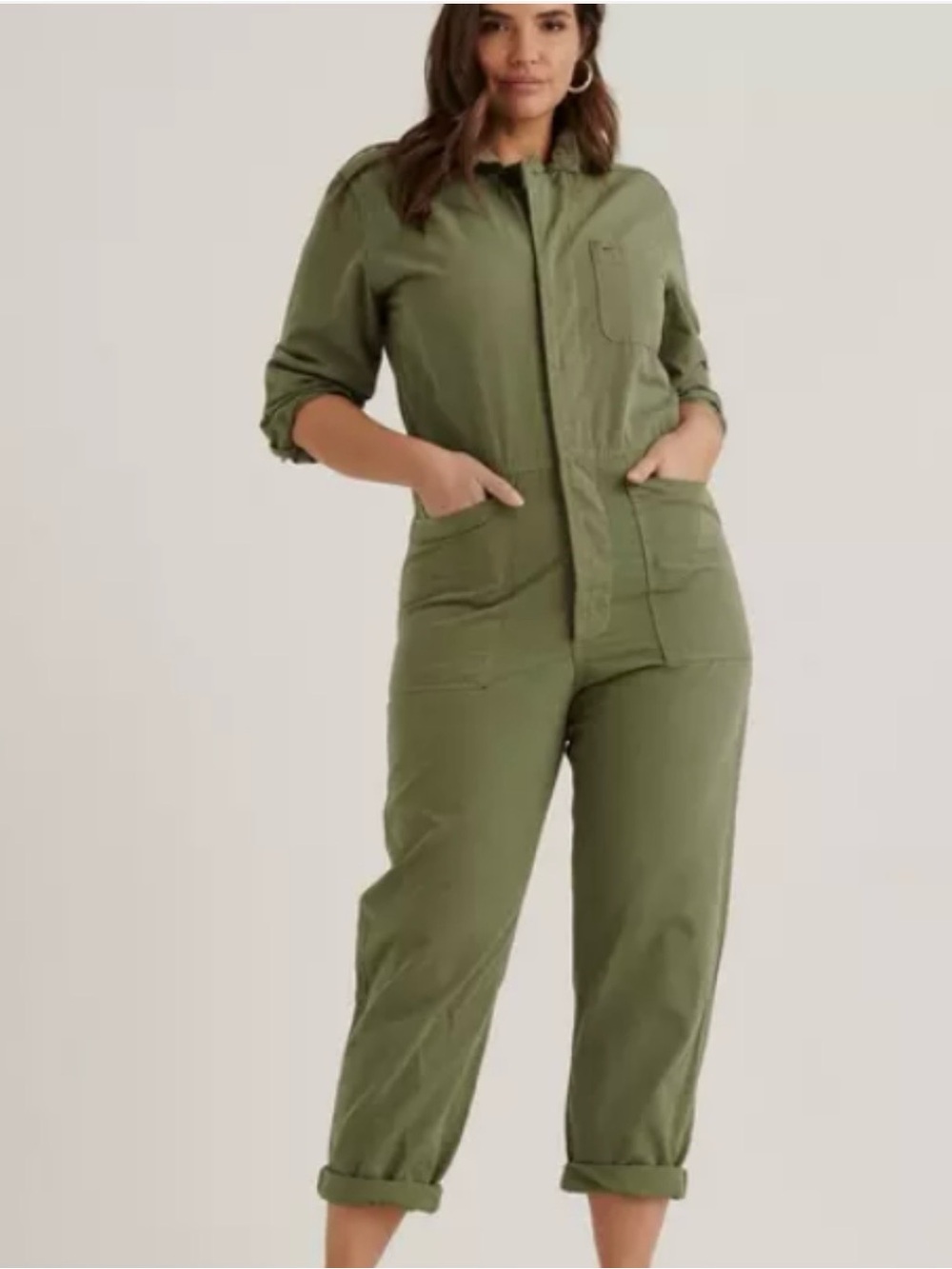 BRAND NEW Lucky Brand Olive Utility Jumpsuit